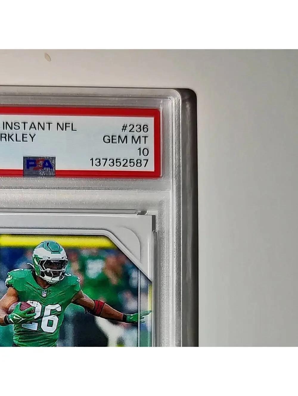 Saquon Barkley 2024 Panini Milestone NFL #236 Eagles 1 of 809 PSA 10 Gem Mint
